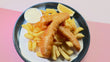 Flathead, Chips & Vegetables