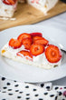 Pavlova, Cream, Peppermint Crisp & Strawberries