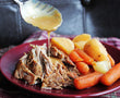 Roast Pork Vegies, Crackle & Gravy