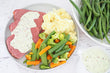 Silverside, Mash Potatoes, Pumpkin, Steamed Vegetables, Seeded Mustard Cream Sauce